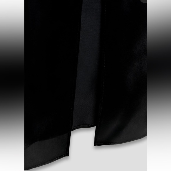 Zara Black Open back Slit Hem Halter neck Long Dress LIMITED EDITION size XS NWT - Picture 13 of 16